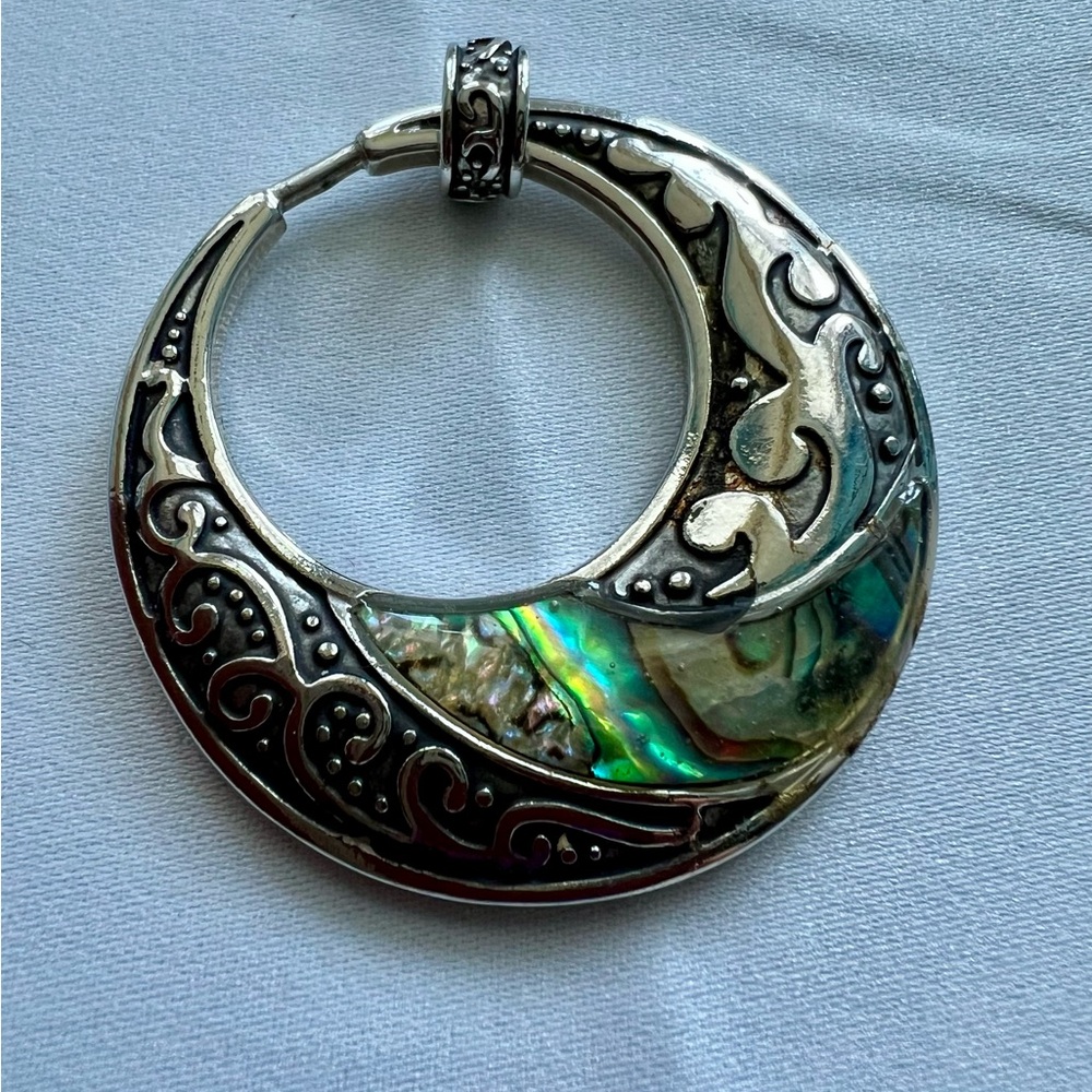 Paua Shell Pearle Pendant (mystic moon). - Picture 3 of 4